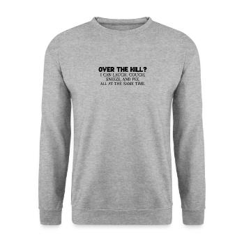 Over The Hill Funny Old People Joke Gag Humor Pun - Unisex Sweatshirt - salt & pepper - Front - Alina (178cm) & Michal (187cm)