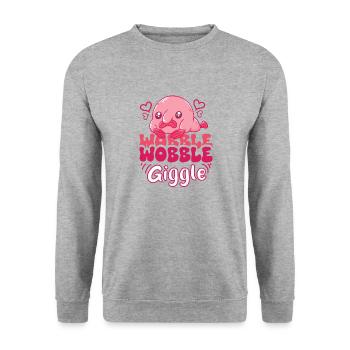 Meeresbiologe Tiefseefisch Blobfisch Ozean - Unisex Pullover - Weißgrau meliert - Vorne - Alina (178cm) & Michal (187cm)