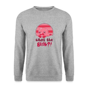 Meeresbiologe Tiefseefisch Blobfisch Ozean - Unisex Pullover - Weißgrau meliert - Vorne - Alina (178cm) & Michal (187cm)