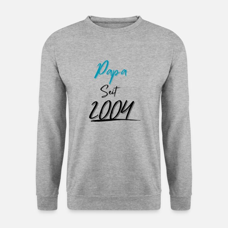 Papa seit 2004 - Unisex Pullover - Weißgrau meliert