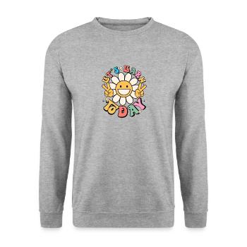 Let's learn today - Teacher Teacher Saying Funny - Unisex Sweatshirt - salt & pepper - Front - Alina (178cm) & Michal (187cm)