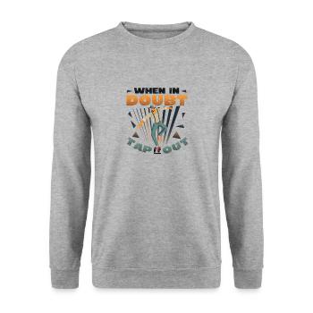 En cas de doute, tapez-le, claquettez - Sweat-shirt Unisexe - gris chiné - Devant - Alina (178cm) & Michal (187cm)