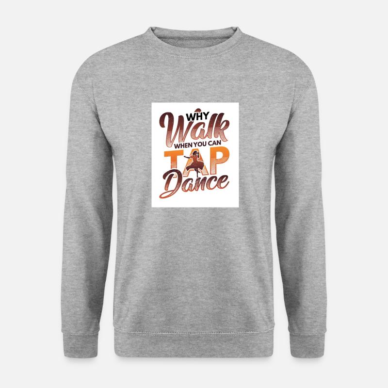 Warum Gehen, Wenn Man Steppen Kann? - Unisex Pullover - Weißgrau meliert