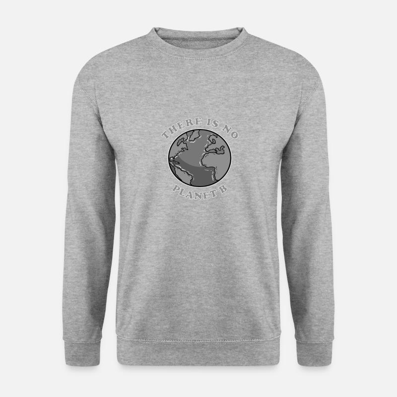 There is no Planet B - Unisex Pullover - Weißgrau meliert