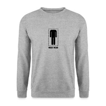 Funny Need Head Joke Headless Man Gag Humor - Unisex Sweatshirt - salt & pepper - Front - Alina (178cm) & Michal (187cm)