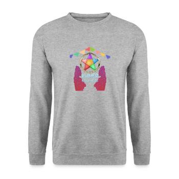 Cambodia Khmer New Year Choul Chnam I Gift - Unisex Sweatshirt - salt & pepper - Front - Alina (178cm) & Michal (187cm)