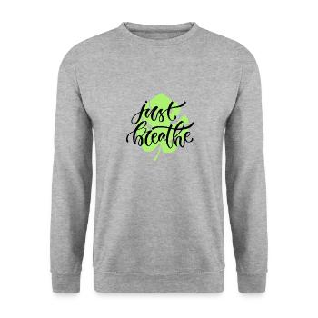 Yoga - Unisex Sweatshirt - salt & pepper - Front - Alina (178cm) & Michal (187cm)