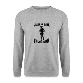 Course de jogging en forme jogging course d’entraînement cardio - Sweat-shirt Unisexe - gris chiné - Devant - Alina (178cm) & Michal (187cm)