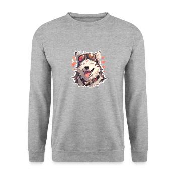 Chiens Chien Propriétaire Chien Amoureux Animal - Sweat-shirt Unisexe - gris chiné - Devant - Alina (178cm) & Michal (187cm)