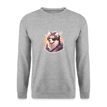 Dogs Pet Dog Owner Dog Lover Animal - Unisex Sweatshirt - salt & pepper - Front - Alina (178cm) & Michal (187cm)