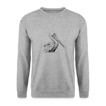 Pelican - Unisex Sweatshirt - salt & pepper - Front - Alina (178cm) & Michal (187cm)