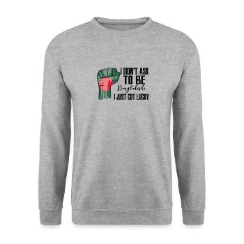 Bangladeshi Pride Bangladesh Flag Grown - Unisex Sweatshirt - salt & pepper - Front - Alina (178cm) & Michal (187cm)