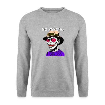 HALLOWEEN NO PSYCHO - Unisex Sweatshirt - salt & pepper - Front - Alina (178cm) & Michal (187cm)