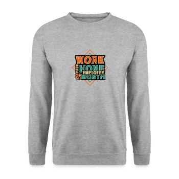 Home Office Mitarbeiter Des Monats - Unisex Pullover - Weißgrau meliert - Vorne - Alina (178cm) & Michal (187cm)
