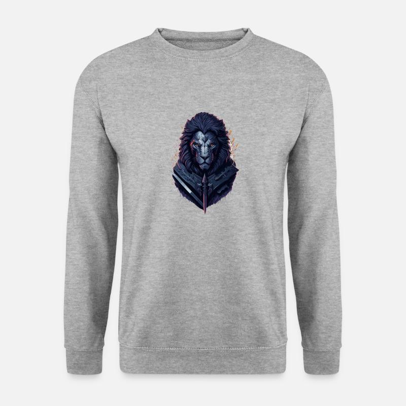 Black King - Unisex Pullover - Weißgrau meliert