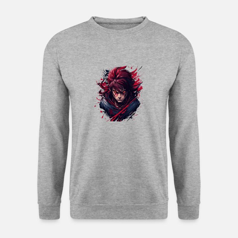 Akage - Unisex Pullover - Weißgrau meliert