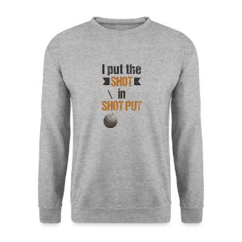 Athletics Athletics Throw Athlete - Unisex Sweatshirt - salt & pepper - Front - Alina (178cm) & Michal (187cm)