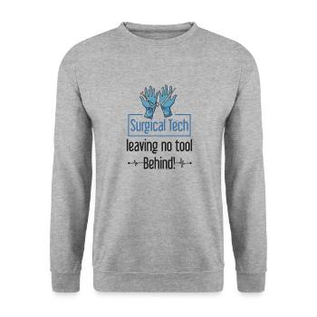 Scrub Tech Surgical Technician Surgical Technologist - Unisex Sweatshirt - salt & pepper - Front - Alina (178cm) & Michal (187cm)
