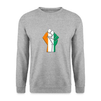 Côte d’Ivoire Afrique Flag Country Pride Natif - Sweat-shirt Unisexe - gris chiné - Devant - Alina (178cm) & Michal (187cm)