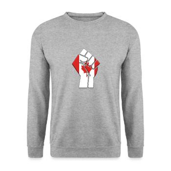 Canada Flag Canadian Country Pride Native - Unisex Sweatshirt - salt & pepper - Front - Alina (178cm) & Michal (187cm)