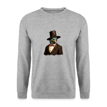 Thanksgiving American Pilgrim Turkey - Unisex Sweatshirt - salt & pepper - Front - Alina (178cm) & Michal (187cm)
