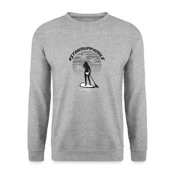 SUP - Unisex Sweatshirt - salt & pepper - Front - Alina (178cm) & Michal (187cm)