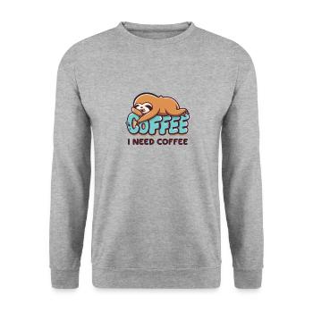 Sloth Sloth Sayings Sloth Baby Relax - Unisex Sweatshirt - salt & pepper - Front - Alina (178cm) & Michal (187cm)