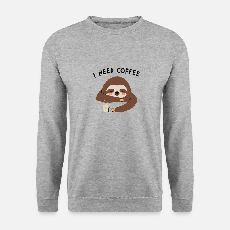Sloth I Need Coffee - Unisex Sweatshirt - salt & pepper