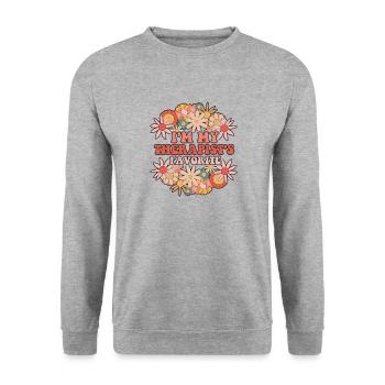 Sarcastic Therapy Saying Humor Therapist - Unisex Sweatshirt - salt & pepper - Front - Alina (178cm) & Michal (187cm)