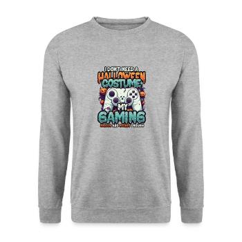 Spooky gaming skills for Halloween - Unisex Sweatshirt - salt & pepper - Front - Alina (178cm) & Michal (187cm)