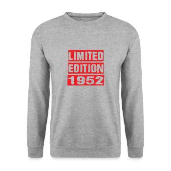 Limited Edition 1952 Birthday 1952 Vintage Retro - Unisex Sweatshirt - salt & pepper - Front - Alina (178cm) & Michal (187cm)