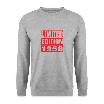 Limited Edition 1956 Geburtstag 1956 Vintage Retro - Unisex Pullover - Weißgrau meliert - Vorne - Alina (178cm) & Michal (187cm)