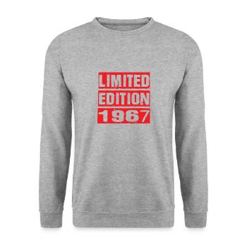Edition Limitée 1967 Anniversaire 1967 Vintage Rétro - Sweat-shirt Unisexe - gris chiné - Devant - Alina (178cm) & Michal (187cm)