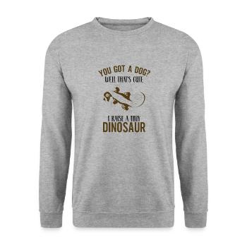 Crown Gecko Reptile Gecko Terrarium Pet - Sweat-shirt Unisexe - gris chiné - Devant - Alina (178cm) & Michal (187cm)