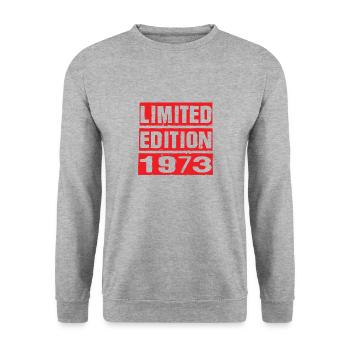Edition Limitée 1973 Anniversaire 1973 Vintage Rétro - Sweat-shirt Unisexe - gris chiné - Devant - Alina (178cm) & Michal (187cm)