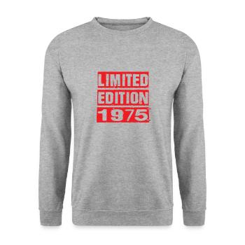 Edition Limitée 1975 Anniversaire 1975 Vintage Rétro - Sweat-shirt Unisexe - gris chiné - Devant - Alina (178cm) & Michal (187cm)