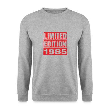 Edition Limitée 1985 Anniversaire 1985 Vintage Rétro - Sweat-shirt Unisexe - gris chiné - Devant - Alina (178cm) & Michal (187cm)