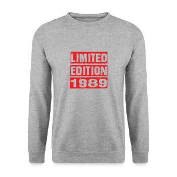 Edition Limitée 1989 Anniversaire 1989 Vintage Rétro - Sweat-shirt Unisexe - gris chiné - Devant - Alina (178cm) & Michal (187cm)
