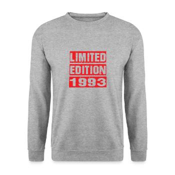 Edition Limitée 1993 Anniversaire 1993 Vintage Rétro - Sweat-shirt Unisexe - gris chiné - Devant - Alina (178cm) & Michal (187cm)