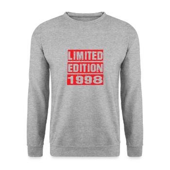 Edition Limitée 1998 Anniversaire 1998 Vintage Rétro - Sweat-shirt Unisexe - gris chiné - Devant - Alina (178cm) & Michal (187cm)