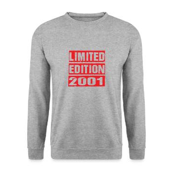 Limited Edition 2001 Geburtstag 2001 Vintage Retro - Unisex Pullover - Weißgrau meliert - Vorne - Alina (178cm) & Michal (187cm)