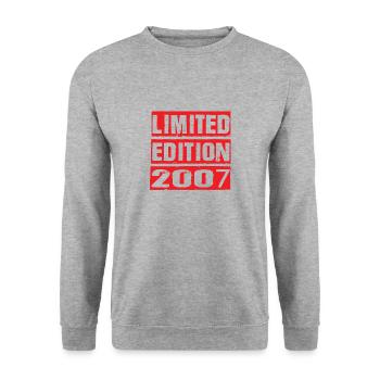Limited Edition 2007 Birthday 2007 Vintage Retro - Unisex Sweatshirt - salt & pepper - Front - Alina (178cm) & Michal (187cm)