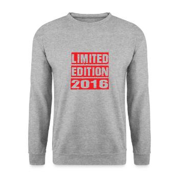 Limited Edition 2016 Birthday 2016 Vintage Retro - Unisex Sweatshirt - salt & pepper - Front - Alina (178cm) & Michal (187cm)
