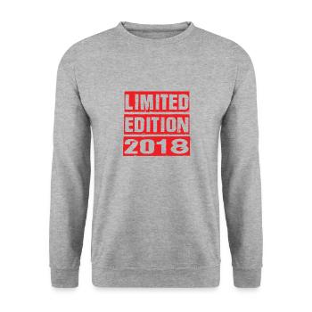Limited Edition 2018 Geburtstag 2018 Vintage Retro - Unisex Pullover - Weißgrau meliert - Vorne - Alina (178cm) & Michal (187cm)