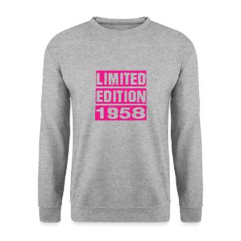 Limited Edition 1958 - Unisex Pullover - Weißgrau meliert - Vorne - Alina (178cm) & Michal (187cm)