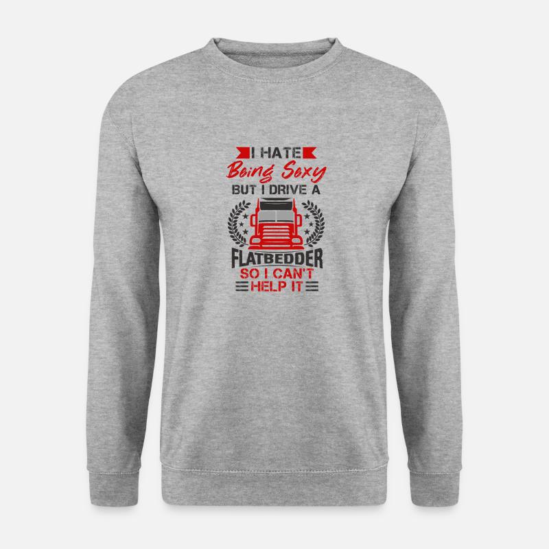 Truck Flatbed Machine Cargo Vehicle - Unisex Sweatshirt - salt & pepper
