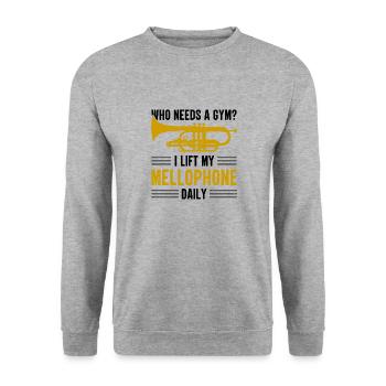 Mellophonist, Musical Instrument Orchestra, - Unisex Sweatshirt - salt & pepper - Front - Alina (178cm) & Michal (187cm)
