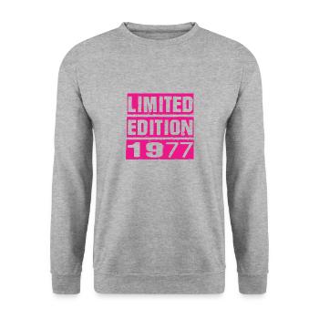 Limited Edition 1977 - Unisex Sweatshirt - salt & pepper - Front - Alina (178cm) & Michal (187cm)