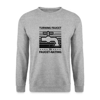 Plumbing Drain Surgeon Job Profession - Unisex Sweatshirt - salt & pepper - Front - Alina (178cm) & Michal (187cm)