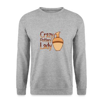 Pottery Lovers Clay Ceramic Kiln - Unisex Sweatshirt - salt & pepper - Front - Alina (178cm) & Michal (187cm)